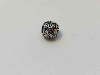 Authentic Pandora Dots And Swirls Sterling Silver 925 Charm 790161 Retired