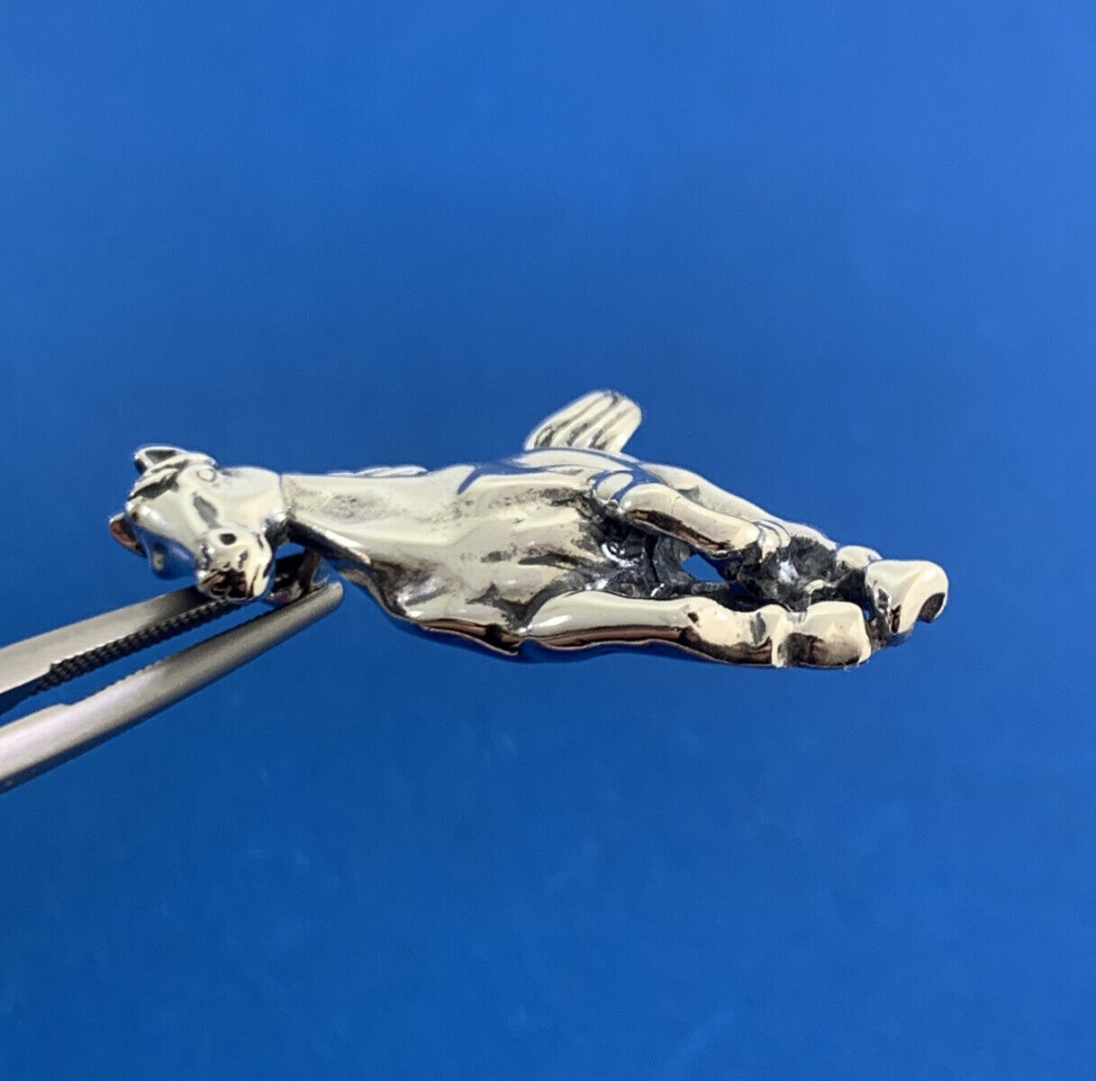 Designer 925 Sterling Silver 3D Full Body Horse Equine Pendant