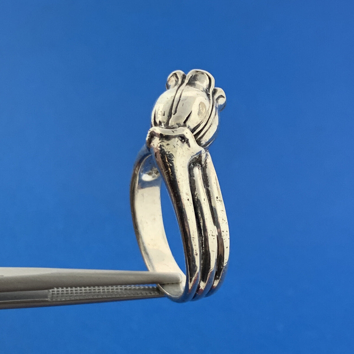 Stunning Sterling Silver 925 Wrapped Tulip Flower Floral Nature Ring Size 7.5