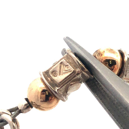 Silpada 925 Sterling Silver Gold Vermeil Two Tone Beaded Coin Bracelet