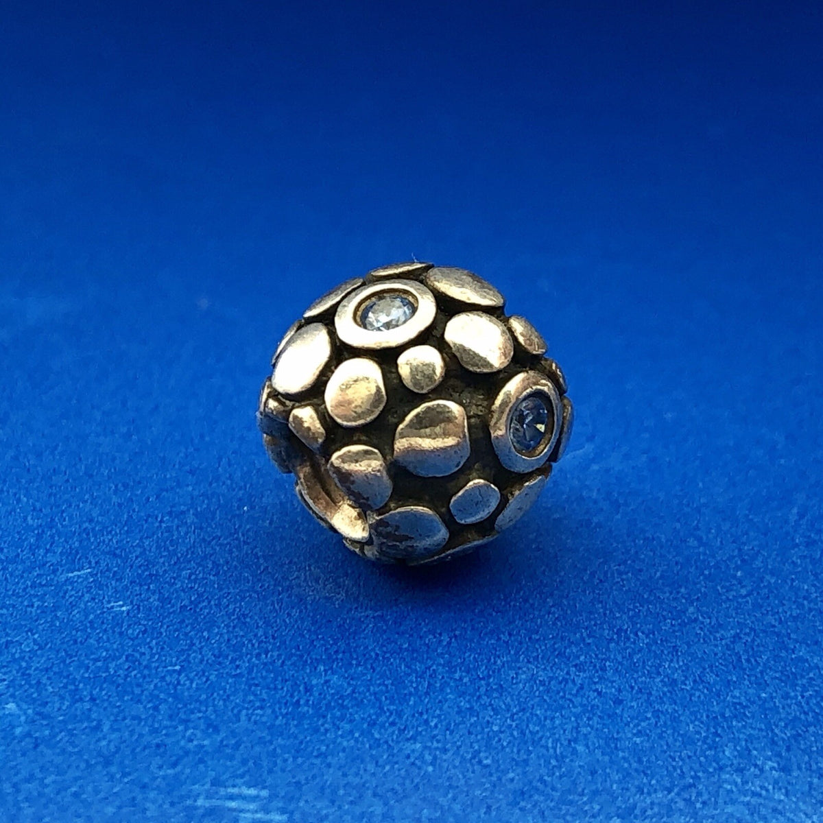 Authentic PANDORA ALE Sterling Silver Blue CZ Bubbles 790329CZB Charm Retired