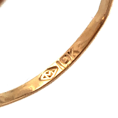Vintage 10K Yellow Gold Oval Blue Spinel Promise Sweetheart August Occasion Ring