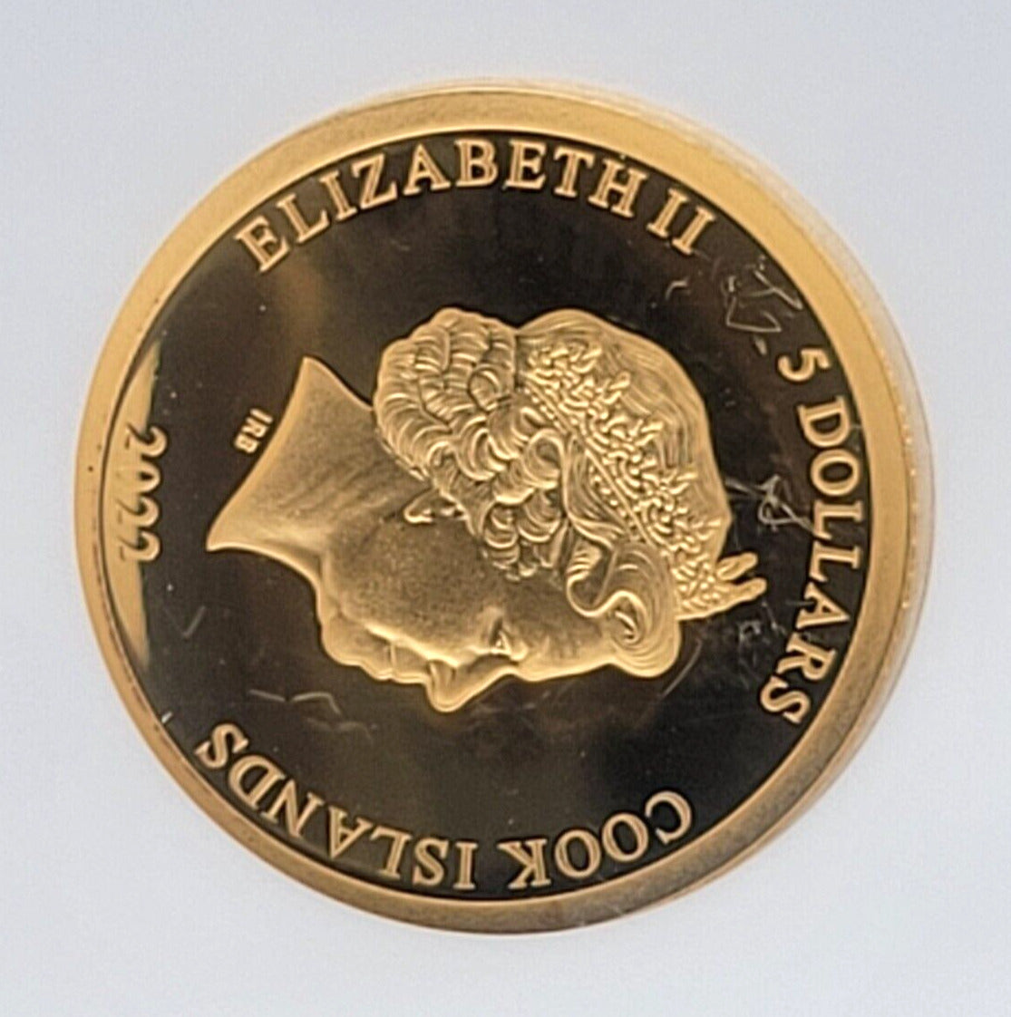 2022 $5 Cook Islands NGC PF70 Proof Cameo Legacy of Pharoahs 1/2g .999 Gold Coin