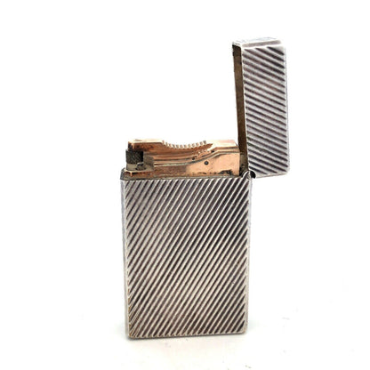 Vintage ST Dupont Paris Two Toned Silver Plated Cigarette Cigar Lighter