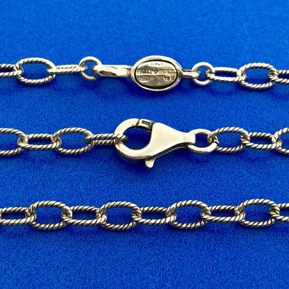 Philip Gavriel 925 Sterling Silver 18K Yellow Gold Fleur De Lis Necklace