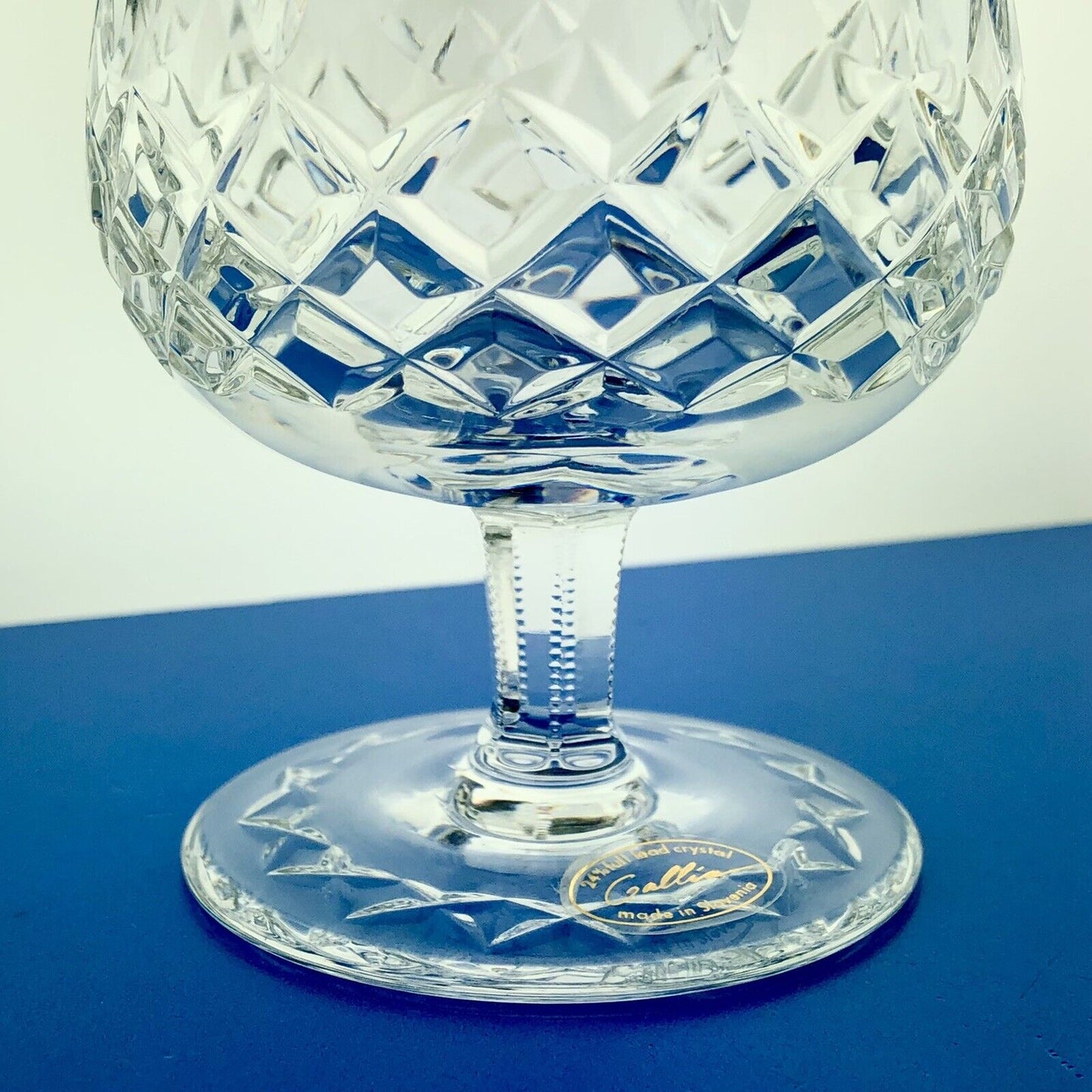 1969 Rogaska Hand Cut Crystal Gallia Pattern Floral Claret Brandy Glass Retired