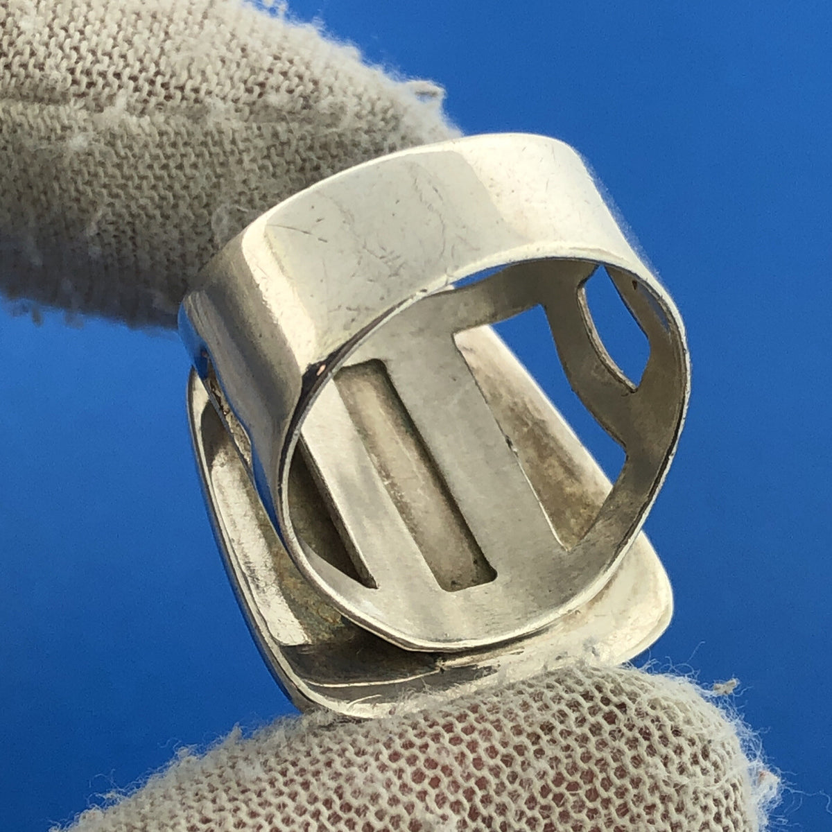 Jay King Desert Rose Trading Sterling Silver Jasper Modernist Cocktail Ring