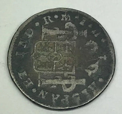 1809 Mexico Silver 1/2 Real Mexico City Ferdinand VII Pirate Treasure Coin