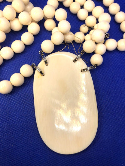 Vintage Art Deco Bakelite Celluloid Bead 3 Piece Lot Necklaces & Cuff Bracelet