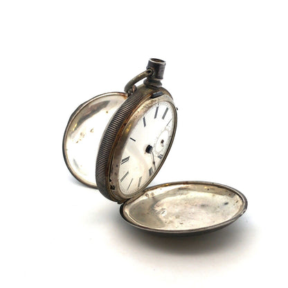 Antique Fahy's Coin Silver .900 Fine Monarch For Parts And Repair Pocket Watch