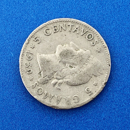 1939 Dominican Republic 5 Centavos 5 Grammos Tough Key Date Low Mintage Coin