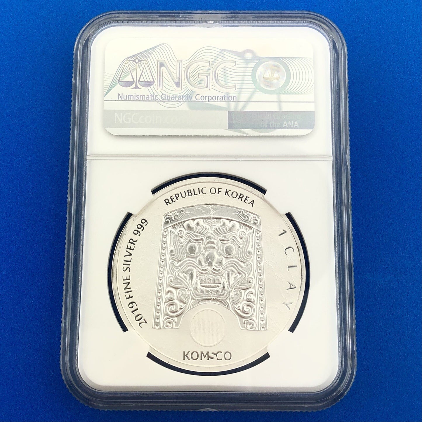 2019 NGC MS69 South Korea Chiwoo Cheonwang 1 Clay .999 Fine Silver Medal