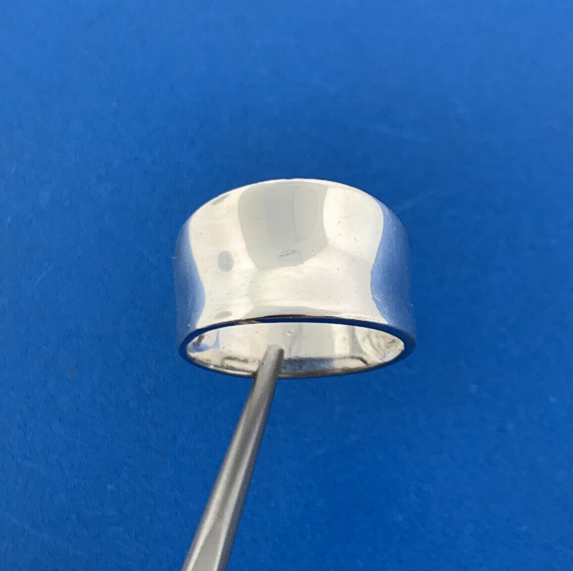 Designer 925 Sterling Silver Highly Polished Modernist Tapered Cigar Band Ring