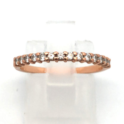 Designer 14K Rose Gold Diamond Stackable Infinity Eternity Anniversary Band Ring
