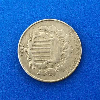 1870 P Shield Nickel Better Key Rare Philadelphia Mint Date Coin