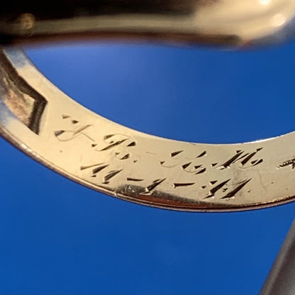 Estate 10K Yellow Gold Carved Centurion Soldier Unisex Statement Ring