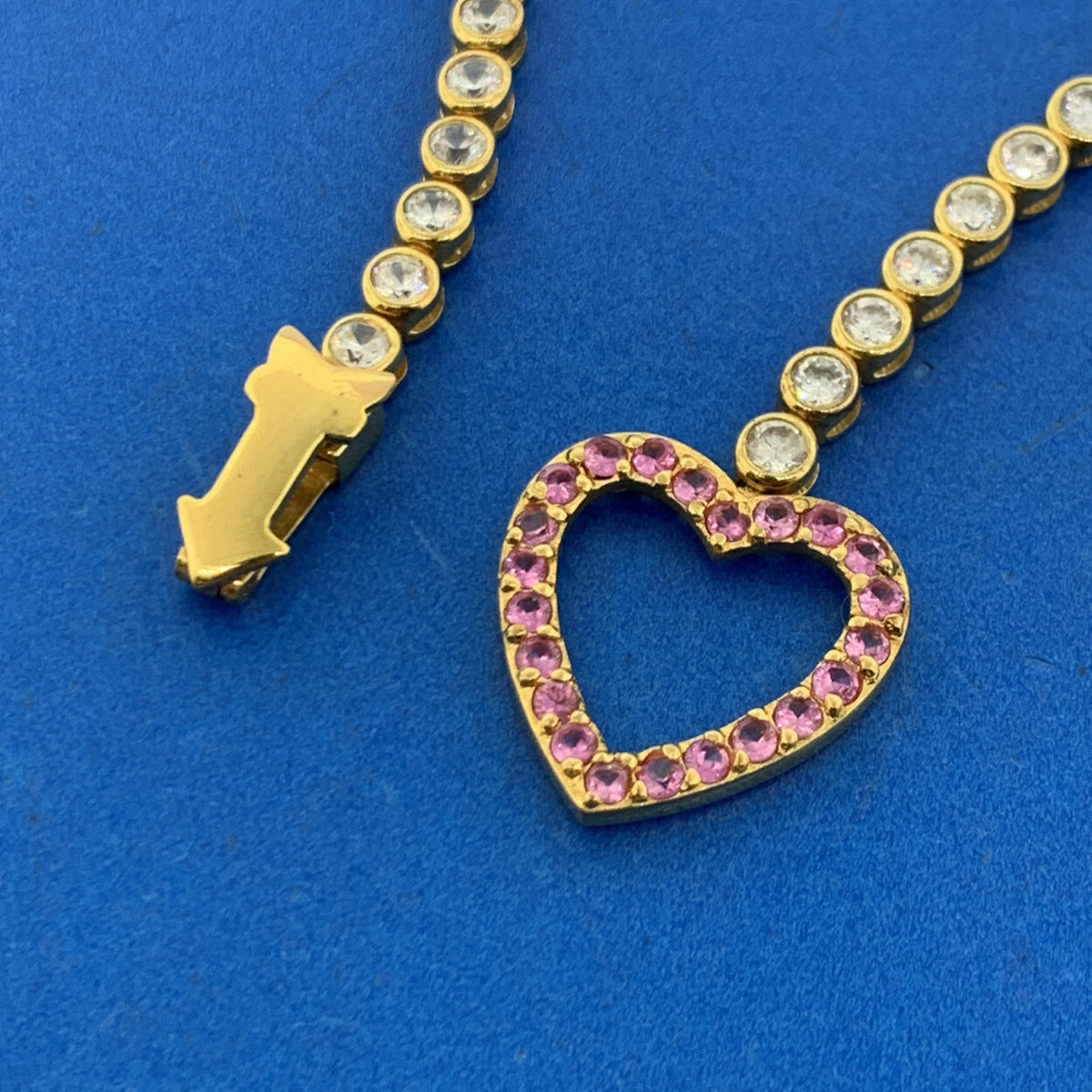Joan Rivers Gold Tone Love Struck Crystal Heart Bracelet