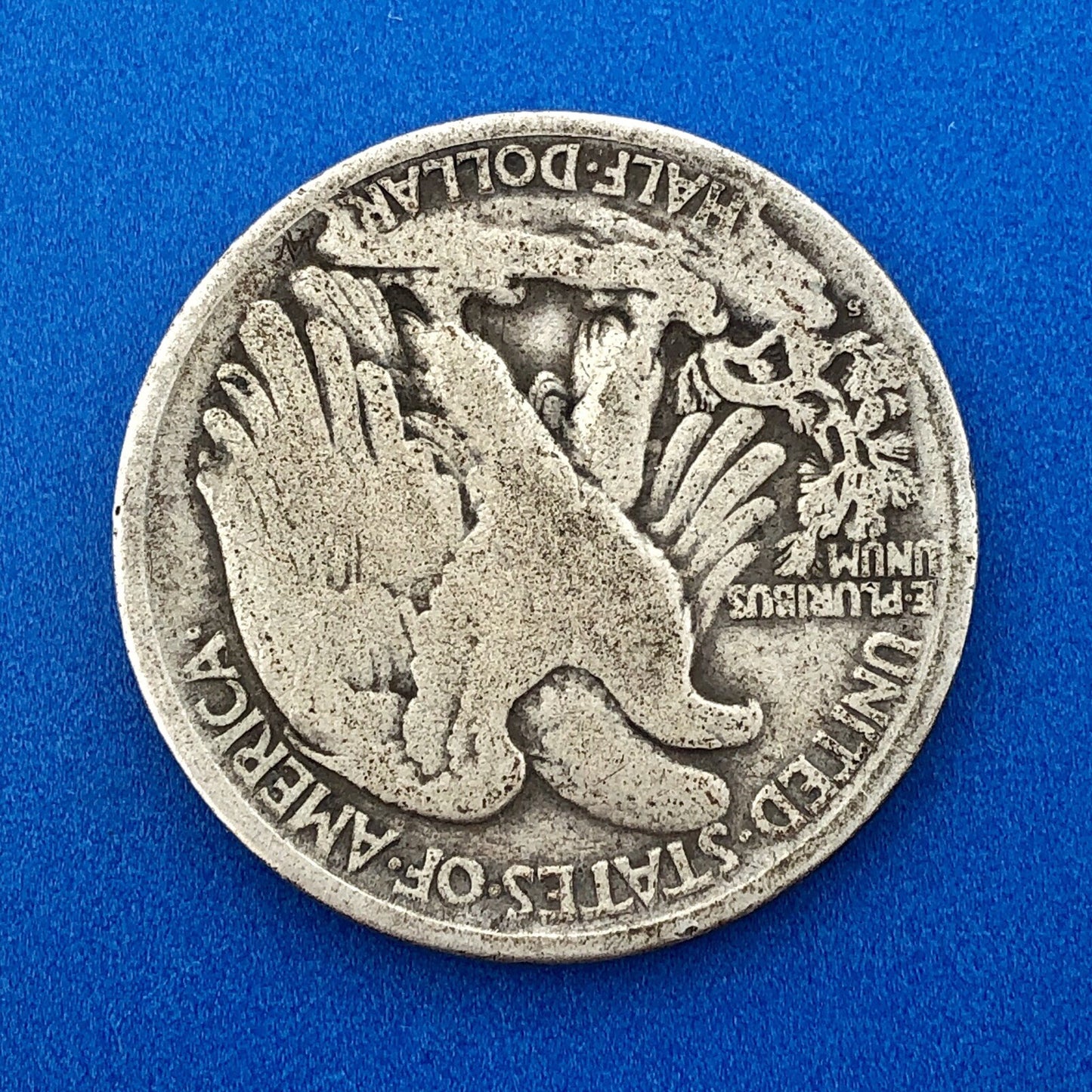 1917 S Reverse Silver Walking Liberty Half Dollar 50c Better Key San Fran Coin