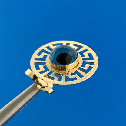 Designer 10K Yellow Gold Evil Eye Good Luck Bad Luck Talisman Charm Pendant