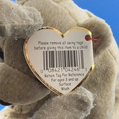 1999 TY Beanie Baby Almond The Bear DOB 04-18-1999 Rare Tag Error Mint - 4246