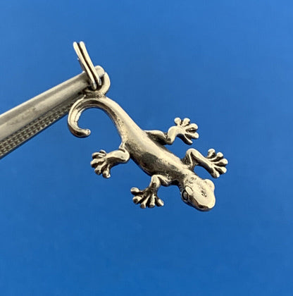 Designer Sterling Silver Lizard Chameleon Gila Monster Bracelet Pendant Charm