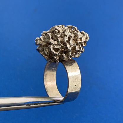 Artisan 925 Sterling Silver Free Form Modernist Nugget Ring