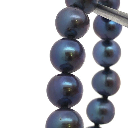 Designer 925 Sterling Silver Gold Vermeil Tahitian Pearl Beaded Necklace