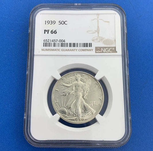 1939 P Proof Silver Walking Liberty Half Dollar High Grade Philadelphia NGC PF66
