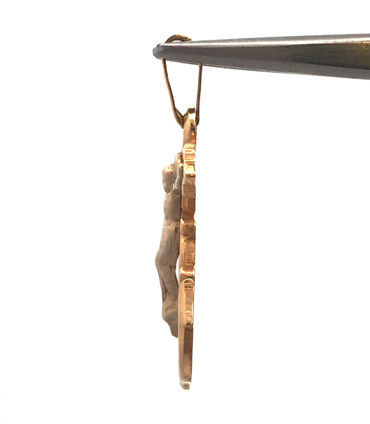 Designer 14K Yellow Gold Sailor's Crucifix Anchor Ships Wheel Charm Pendant