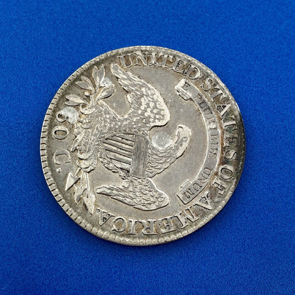 1827 P Capped Bust Silver Half Dollar 50c Early Philadelphia Mint Sunset Tones
