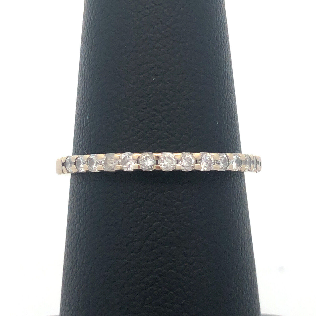 Estate 14K White Gold Diamond Wedding Anniversary Stackable Band Ring