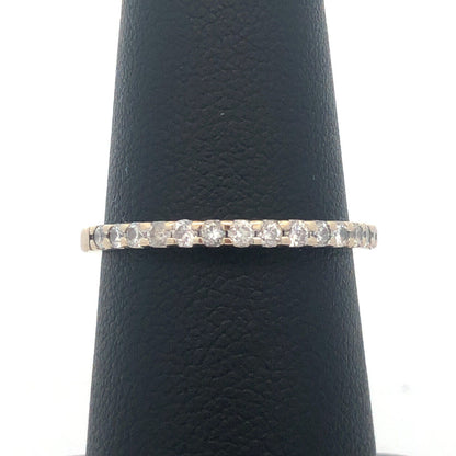 Estate 14K White Gold Diamond Wedding Anniversary Stackable Band Ring