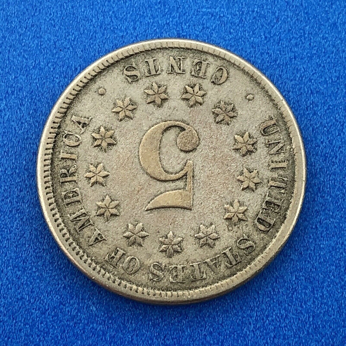 1874 P Shield Nickel Variety 2 Scarce Rare Better Key Philadelphia Mint Coin