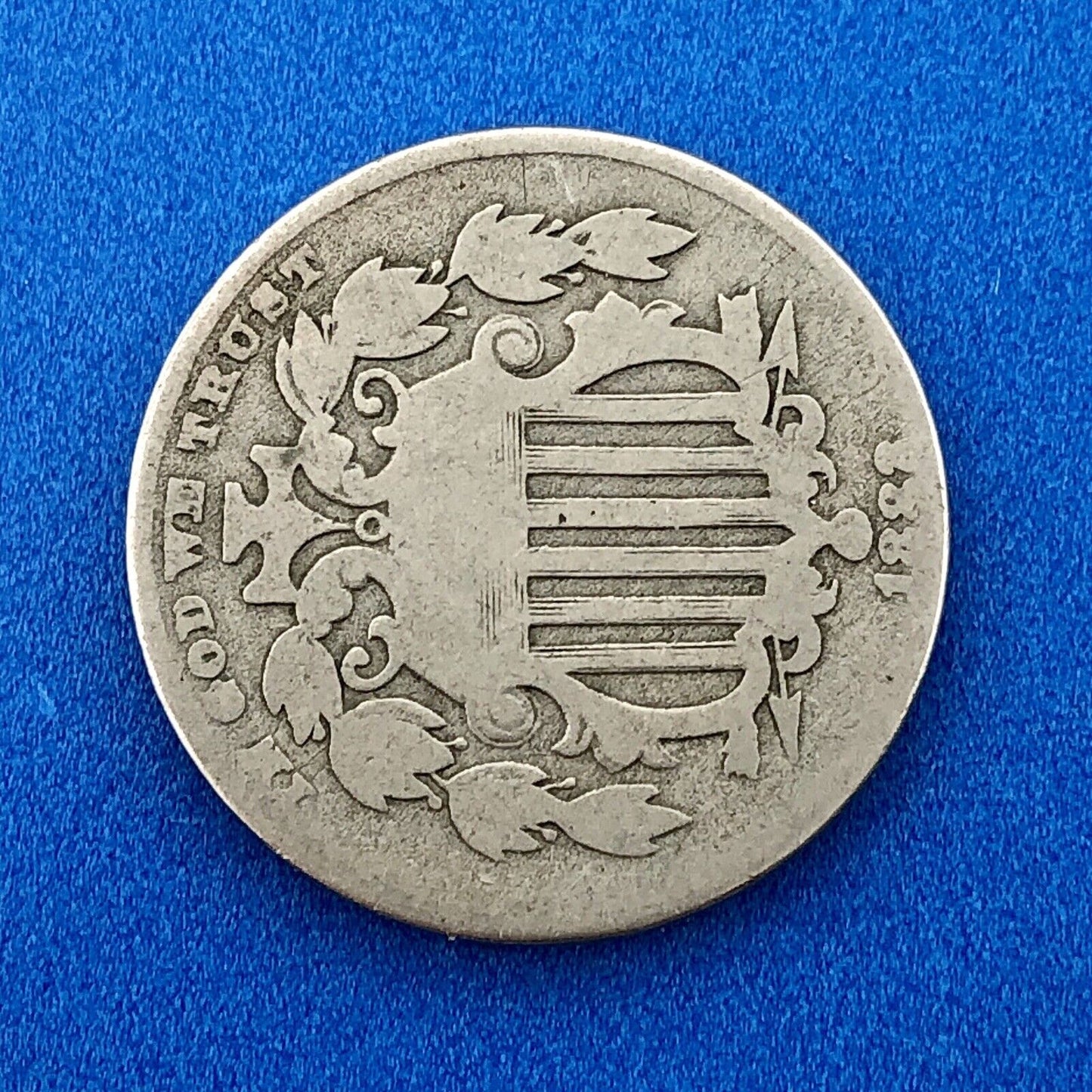 1882 P Shield Nickel Variety 2 Scarce Rare Better Key Philadelphia Mint Coin