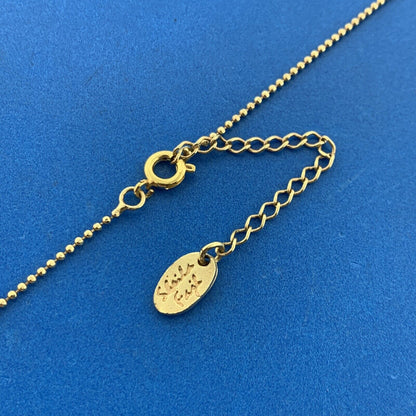 Designer Sheila Fajl Gold Tone Mint Green Anchors Away Beaded Chain Necklace