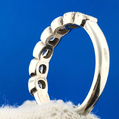 Designer Pandora 925 Sterling Silver Channel Cubic Zirconia Eternity Band Ring