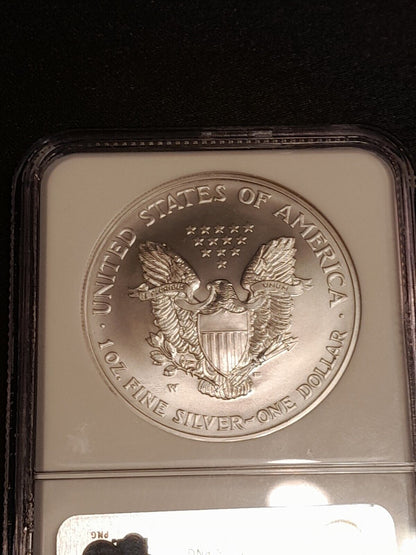 2008 W Eagle Silver $1 Reverse of 2007 MS 70 NGC Ultra Rare