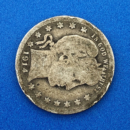 1914 S Silver Barber Quarter $.25 Better Key Date San Francisco Coin Rare Scarce