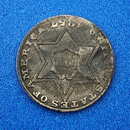 1857 P 3 Cent Silver Three Cent Piece Trime Better Key Philadelphia Mint Coin