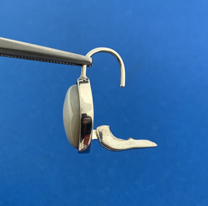 Designer 925 Sterling Silver Mother Of Pearl Square Dangle Drop Earrings