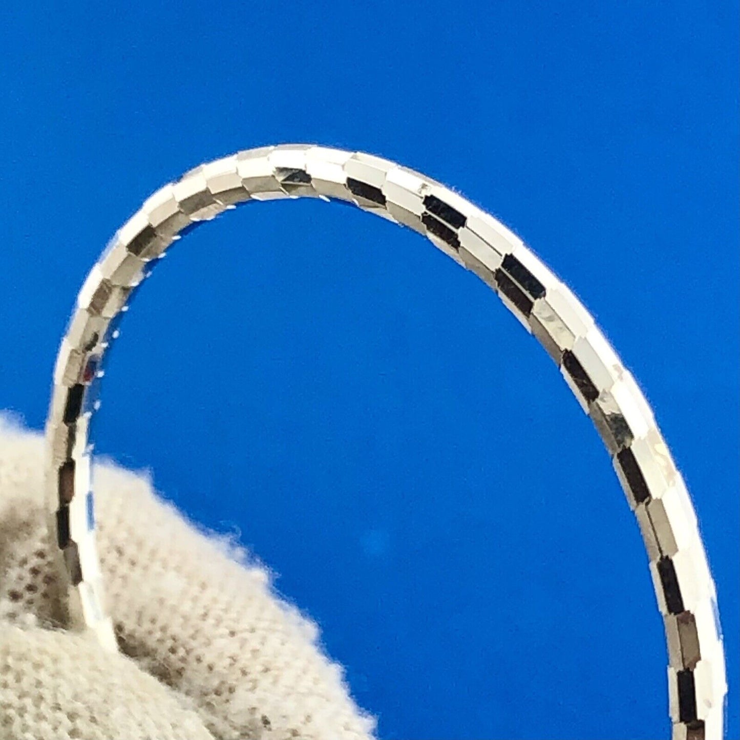 Stunning Sterling Silver 925 Textured 1.5" Hoop Earrings w/ Snap Closure