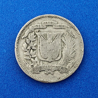 1939 Dominican Republic 5 Centavos 5 Grammos Tough Key Date Low Mintage Coin