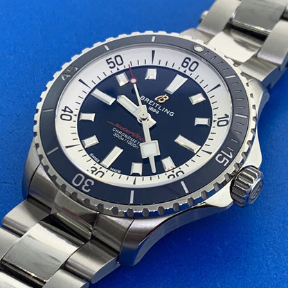 Breitling Superocean Blue Dial 42mm Stainless Steel Men's Automatic Watch A17375