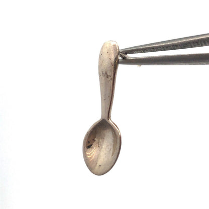 Vintage 925 Sterling Silver Fork Spoon Utensils Cookware Drop Stud Earrings