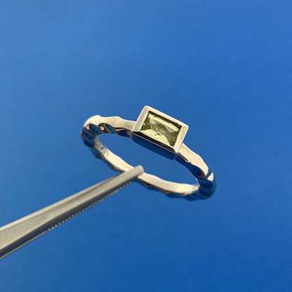 Designer Michael Dawkins Sterling Silver 925 Peridot Stackable Band Ring