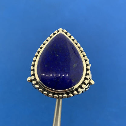 Designer Doug Paulus Sterling Silver 925 Lapis Lazuli Statement Cocktail Ring