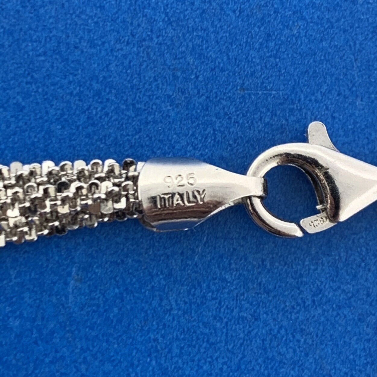 Designer Milor Italy 925 Sterling Silver Diamond Cut Sparkling 3 Strand Necklace