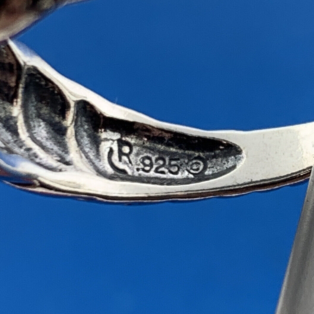 Carolyn Pollack R Moon Navajo 925 Sterling Silver Ribbed Tapered Dome Ring