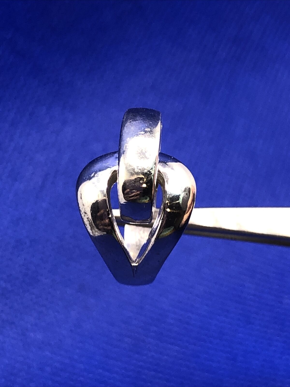 Designer PAJ 925 Sterling Silver Modernist Interlocked Entwined Knot Ring