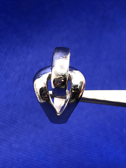 Designer PAJ 925 Sterling Silver Modernist Interlocked Entwined Knot Ring